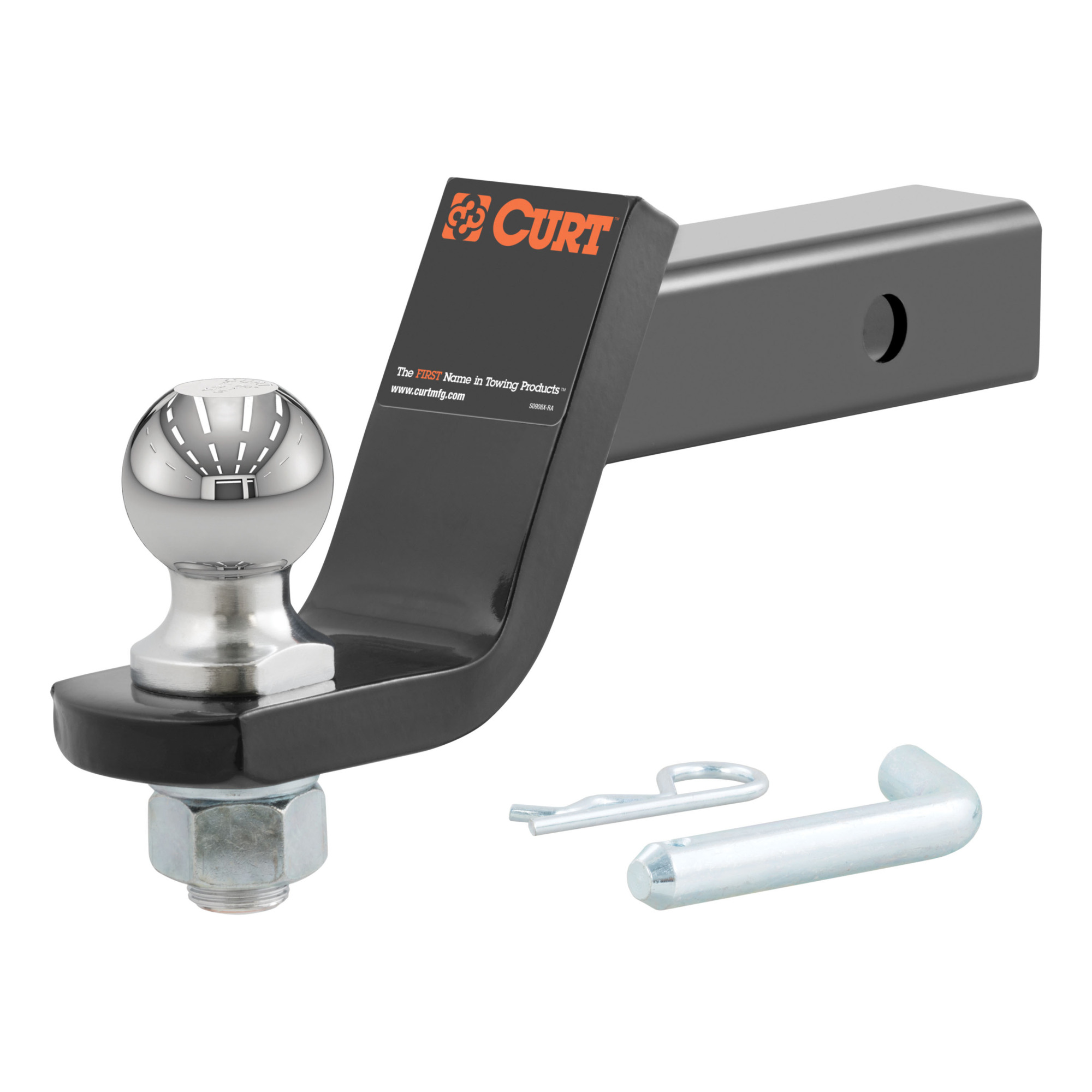 Curt Manufacturing, Loaded Ball Mount w/ 2in. Ball (2in. Shank, 4in. Drop), Ball Diameter 2 in, Model# 45056